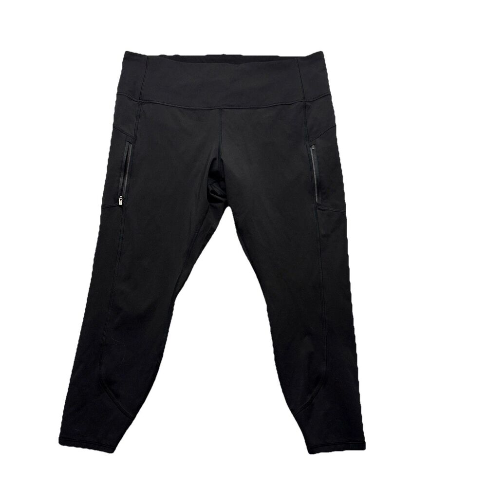 ATHLETA Rainier Reflective Tight Black Size 2X Leggings Athletic EUC